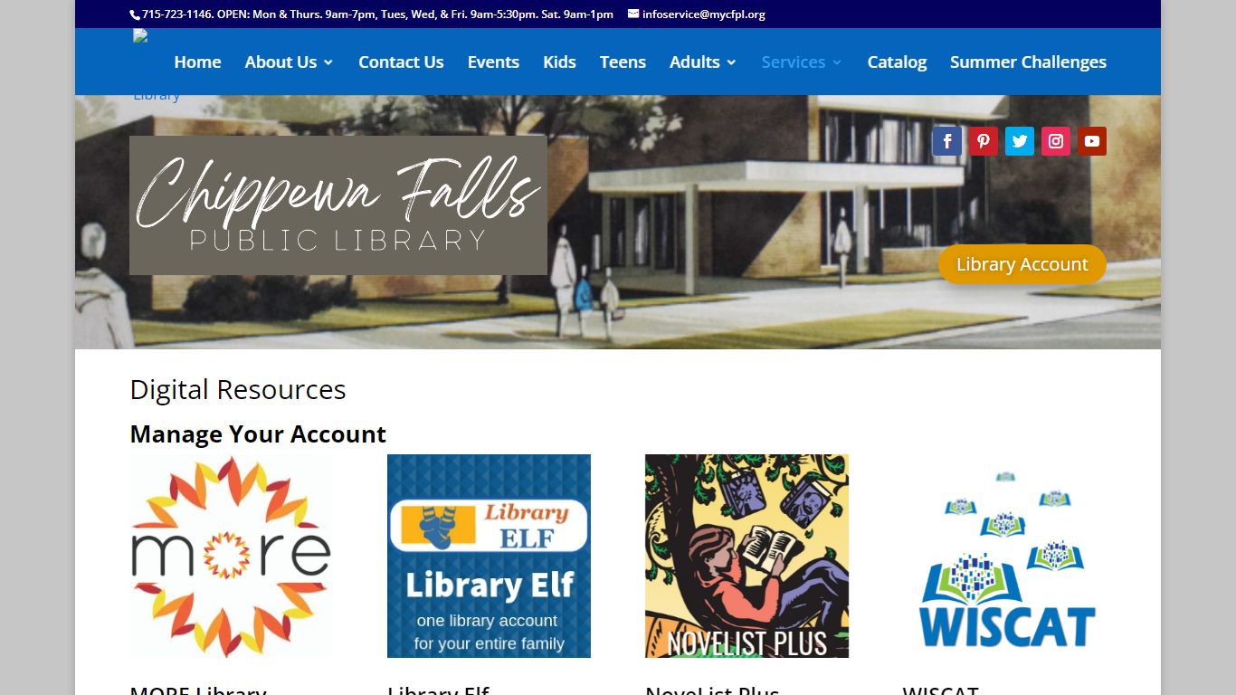 Digital Resources | Chippewa Falls Public Library